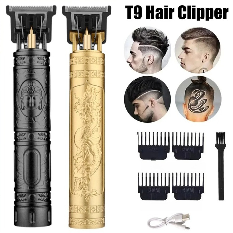 Beard Trimmer Cordless - T9 Saç Kesme Makinesi 4 Kılavuz