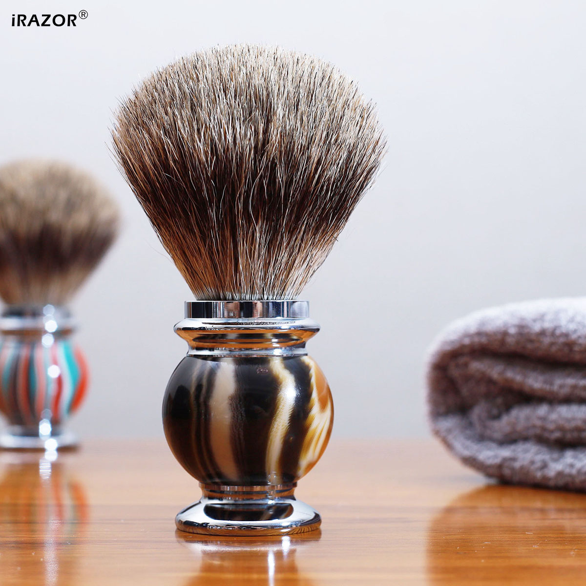 Men'S Grooming Product - iRAZOR Silvertip Erkek Tıraş Fırçası, Reçine
