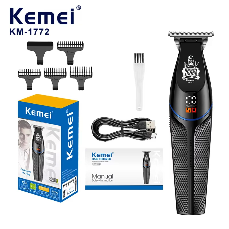 Beard Trimmer Cordless - Kemei KM-1772 7000 RPM Saç Kesme