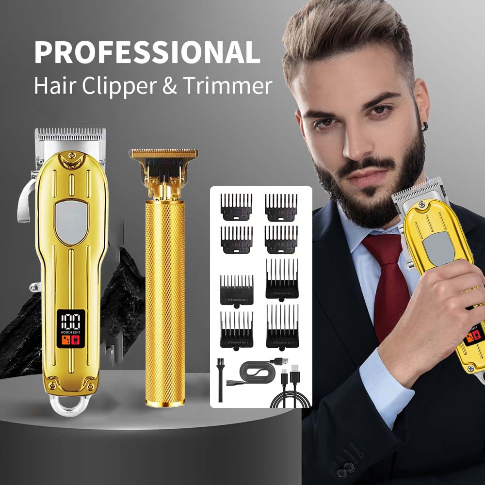 Beard Trimmer Cordless - Erkekler için 2'si 1 Arada Elektrikli