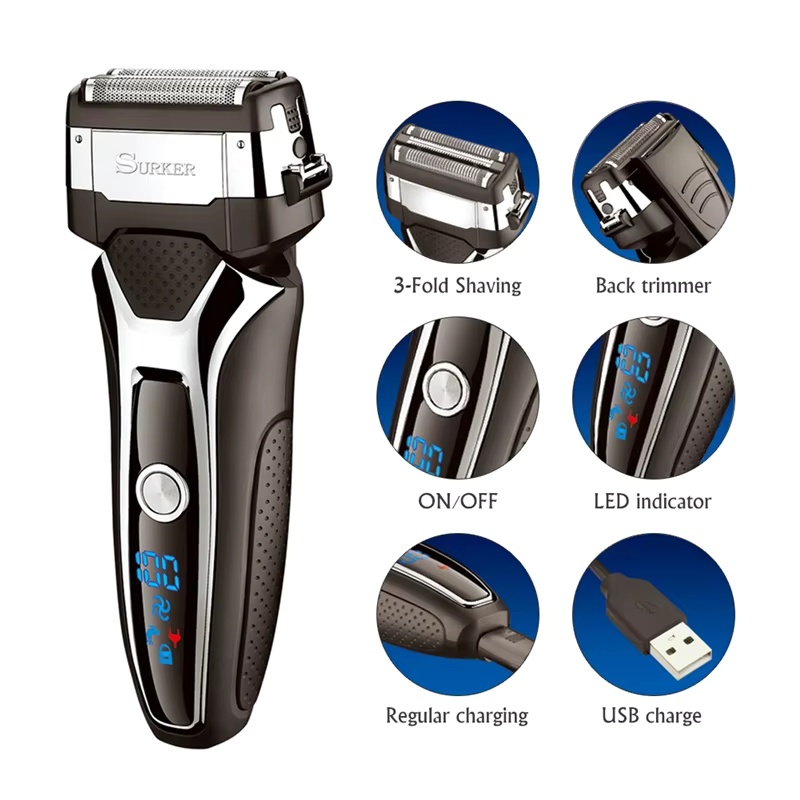 Men'S Grooming Blade - Surker Elektrikli Tıraş Makinesi Erkekler için